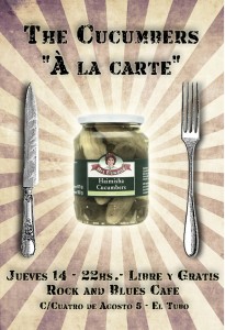 Cartel The Cucumbers Rock & Blues Abril