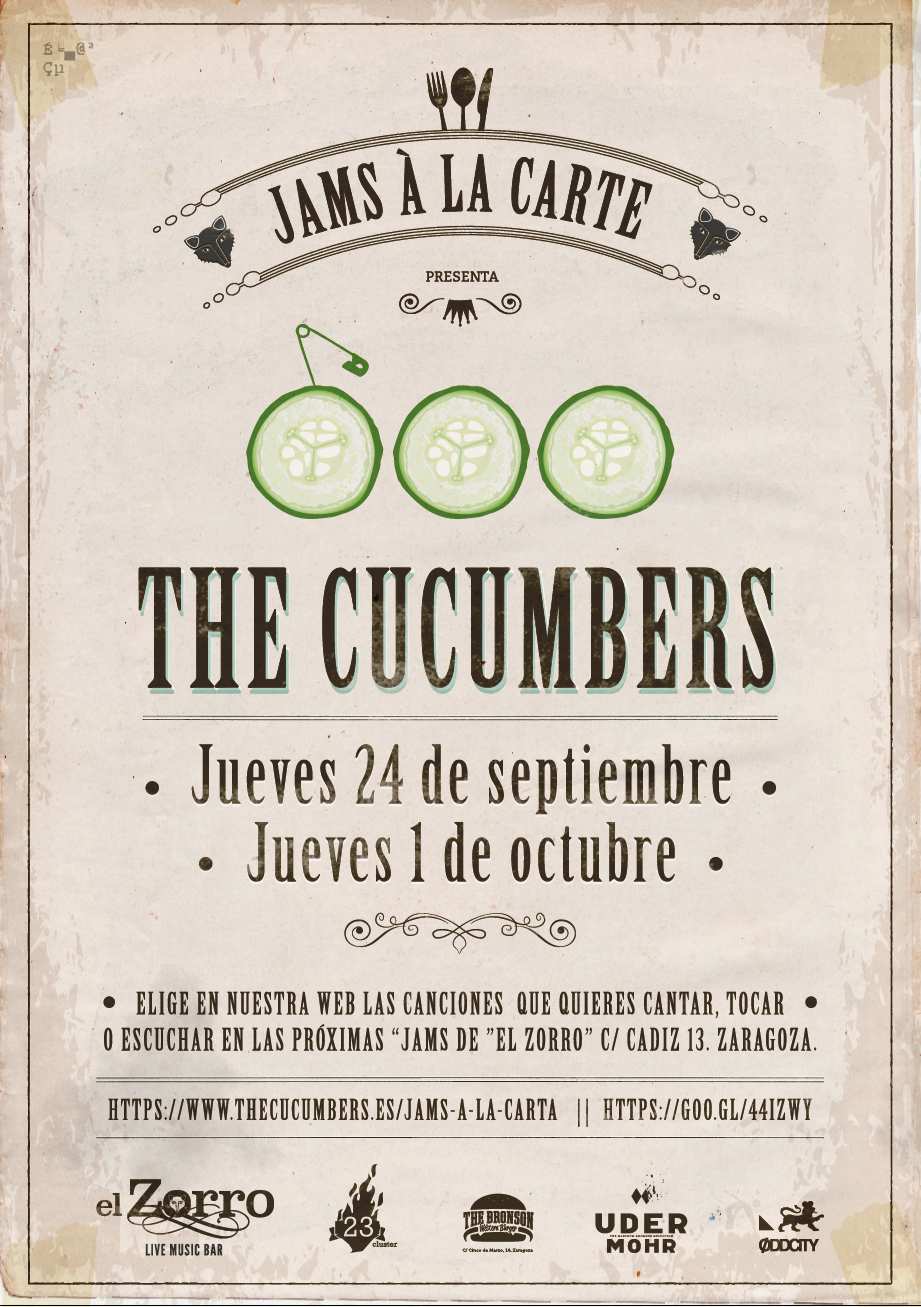 JAMS A LA CARTA en El Zorro (Jueves 24 de Septiembre y  Jueves 1 Octubre)